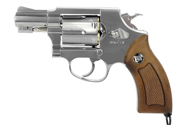 WinGun 733 Gun Heaven 2 inch 6mm Co2 Revolver (Black Grip) - Silver - giá 7.xxx